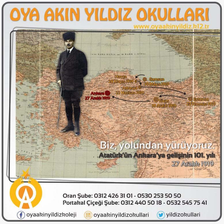 Atatürk' ün Ankara' ya gelişinin 102. Yılı