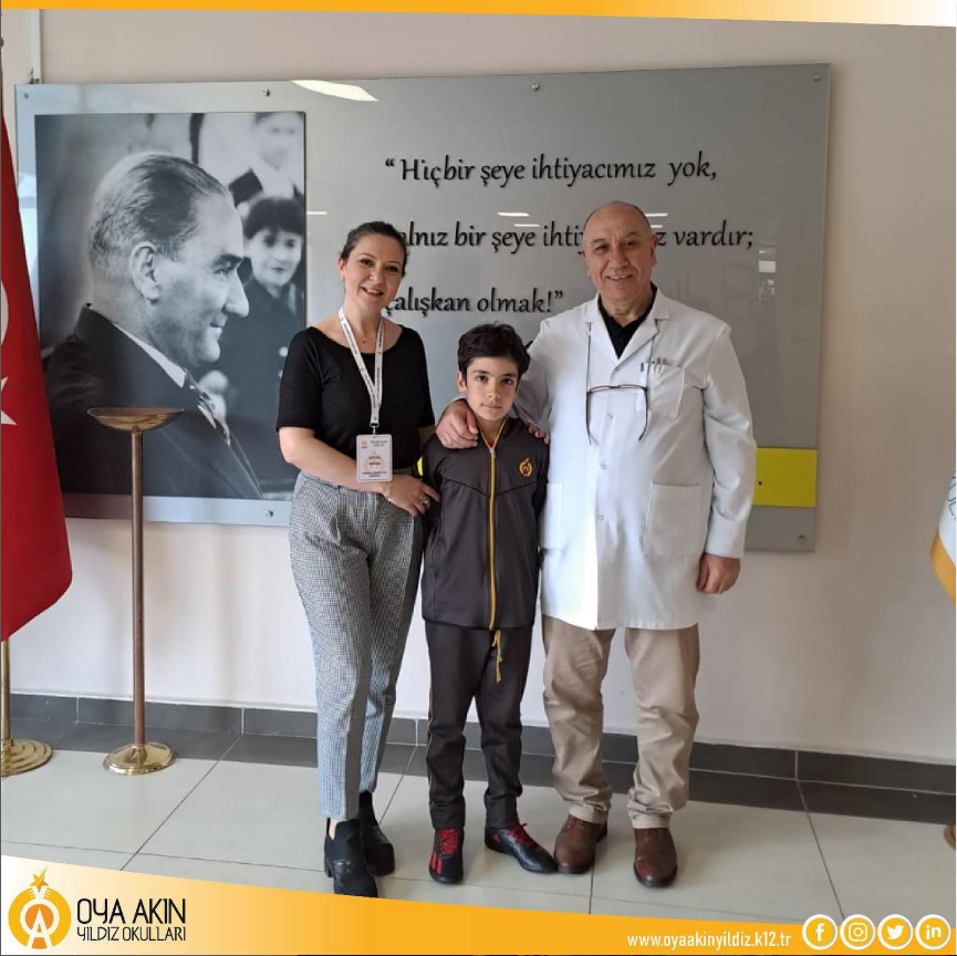 Oya Akın Yıldız Oran İlkokulu 4. sınıf &ouml;ğrencimiz sevgili Asrın Bora Kaya, T&uuml;rkiye geneli uygulanan Okulistik deneme sınavında t&uuml;m soruları doğru yanıtlayarak T&uuml;rkiye 1.si olmuştur.