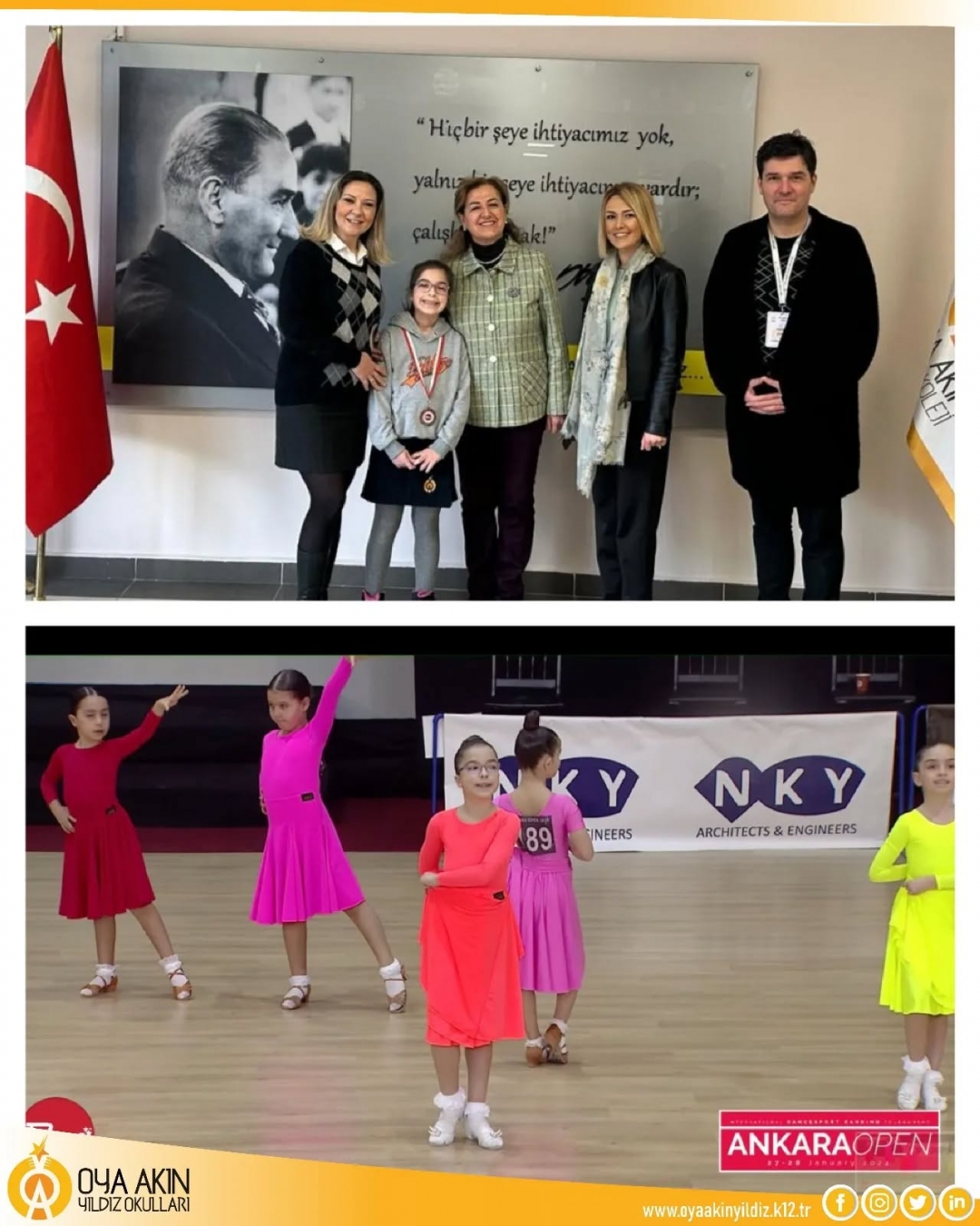WDSF Ankara Open, 14 ülke katılımıyla gerçekleşen uluslararası dans yarışmasında okulumuz 3C sınıfı öğrencisi Beril Ölçer Solo Juvenile1 - Cha Cha klasmanında 6.lık almıştır.