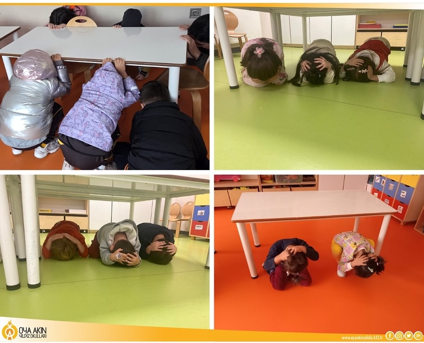 Oya Akın Yıldız Okulları&rsquo;nda Deprem Tatbikatı Ger&ccedil;ekleştirildi