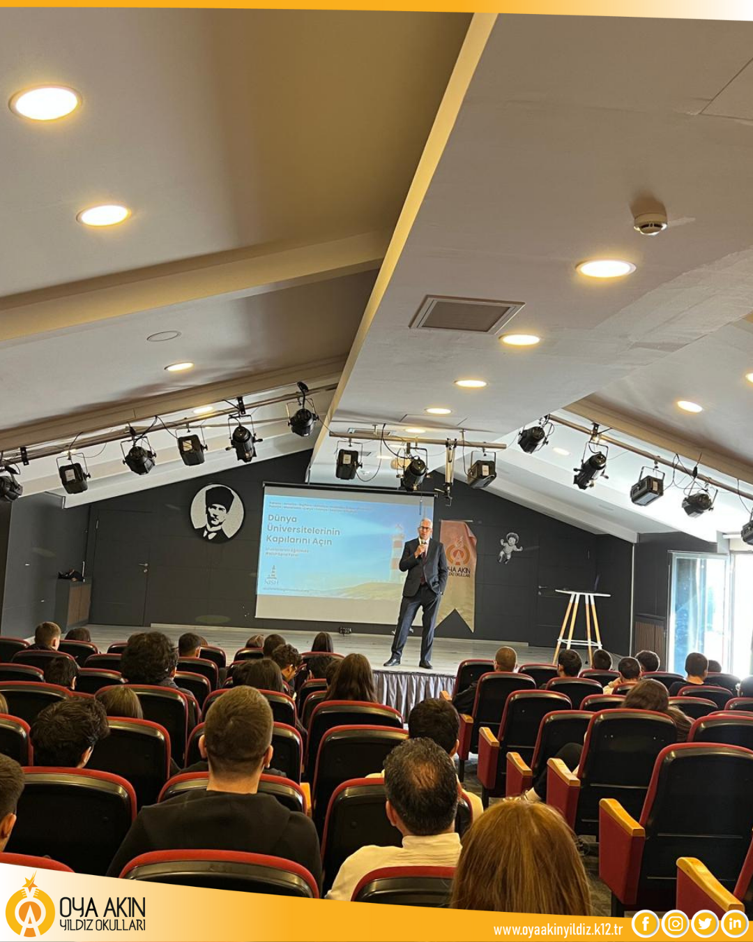 Bug&uuml;n okulumuzda, Nish Akademi Uluslararası Eğitim Merkezi tarafından ger&ccedil;ekleştirilen &ldquo;Yurt Dışı &Uuml;niversite Başvuru S&uuml;re&ccedil;leri ve Fırsatları&rdquo; konulu bilgilendirme sunumu başarıyla tamamlandı. &Ouml;ğrencilerimiz, yurt dışında &uuml;niver